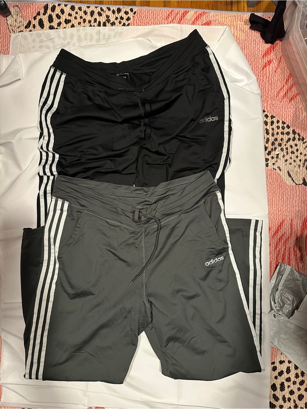 adidas women’s Black & Gray Jogger Track Pants - 2 Pack